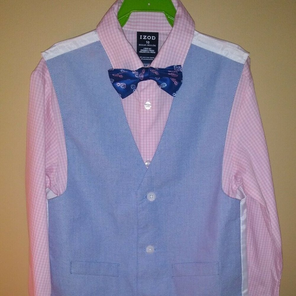 Izod 4 Piece Boys Dress Suit Bow Tie Size 10 New! FREE SHIPPING!
